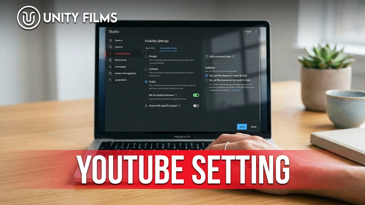 YouTube Settings for Channel Configuration YouTube Settings for channel configuration in YouTube Studio