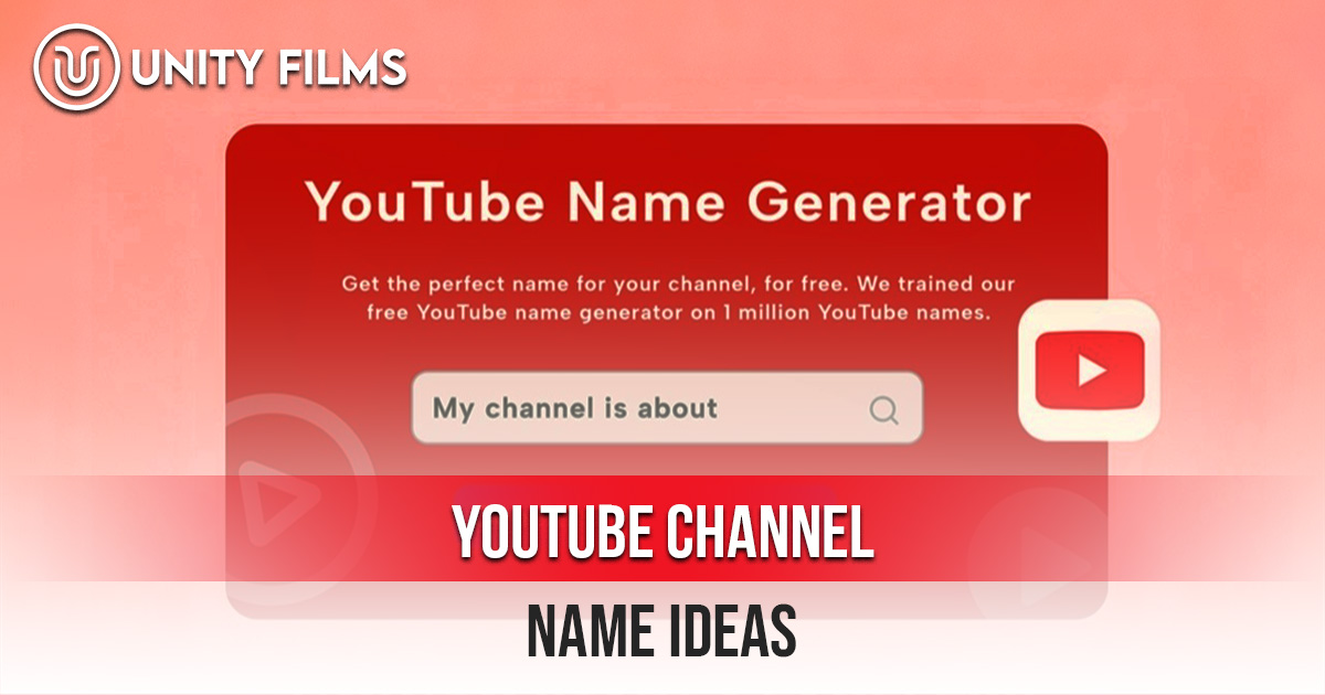 YouTube Channel Name Ideas shown in a YouTube name generator tool