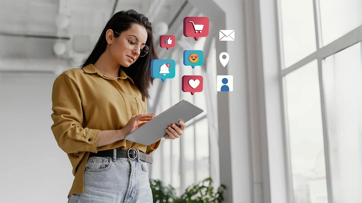 Social media marketing helping a business engage with customers