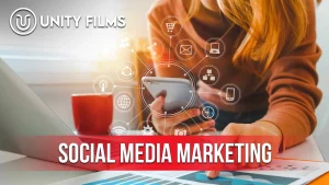 Social media marketing for small business in Pakistan shown as connected platform icons around a smartphone